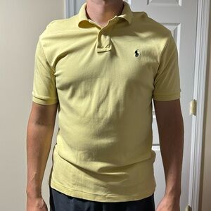 Polo by Ralph Lauren Yellow Collard Shirt. Size: Medium.